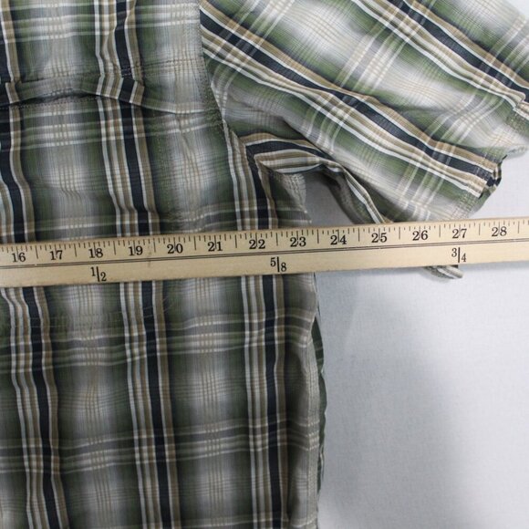 Carhart Force Men Button Down Brown Plaid Short Sleeve Size Large - Picture 6 of 8